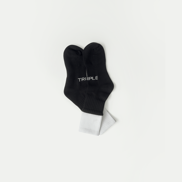 L Cotton Spandex Socks - Black