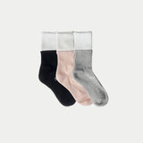 L Cotton Spandex Socks x3 Bundle