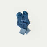L Cotton Spandex Socks - Dusty Blue