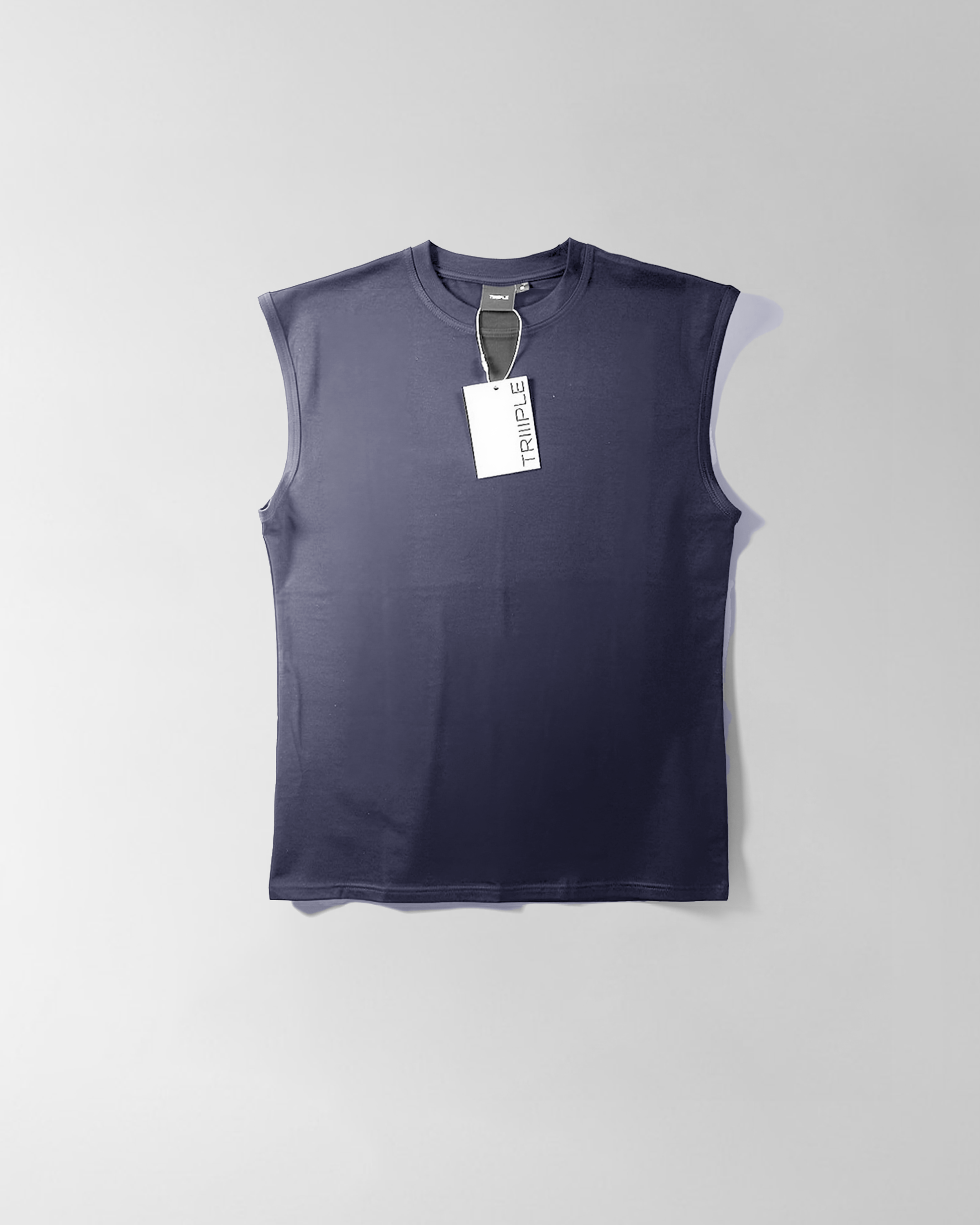 ED Cotton Spandex Sleeveless Top, Navy