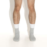 L Cotton Spandex Socks - Heather Grey