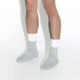 L Cotton Spandex Socks - Heather Grey