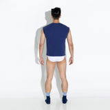 ED Cotton Spandex Sleeveless Top - Navy