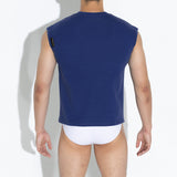 ED Cotton Spandex Sleeveless Top - Navy